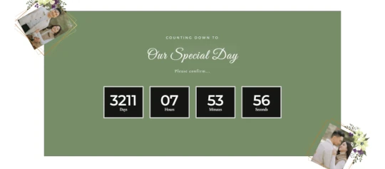 Portfolio Case Study Wedding Website Fig2-Countdown Timer