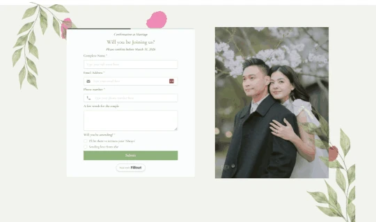 Portfolio Case Study Wedding Website Fig5 RSVP Form